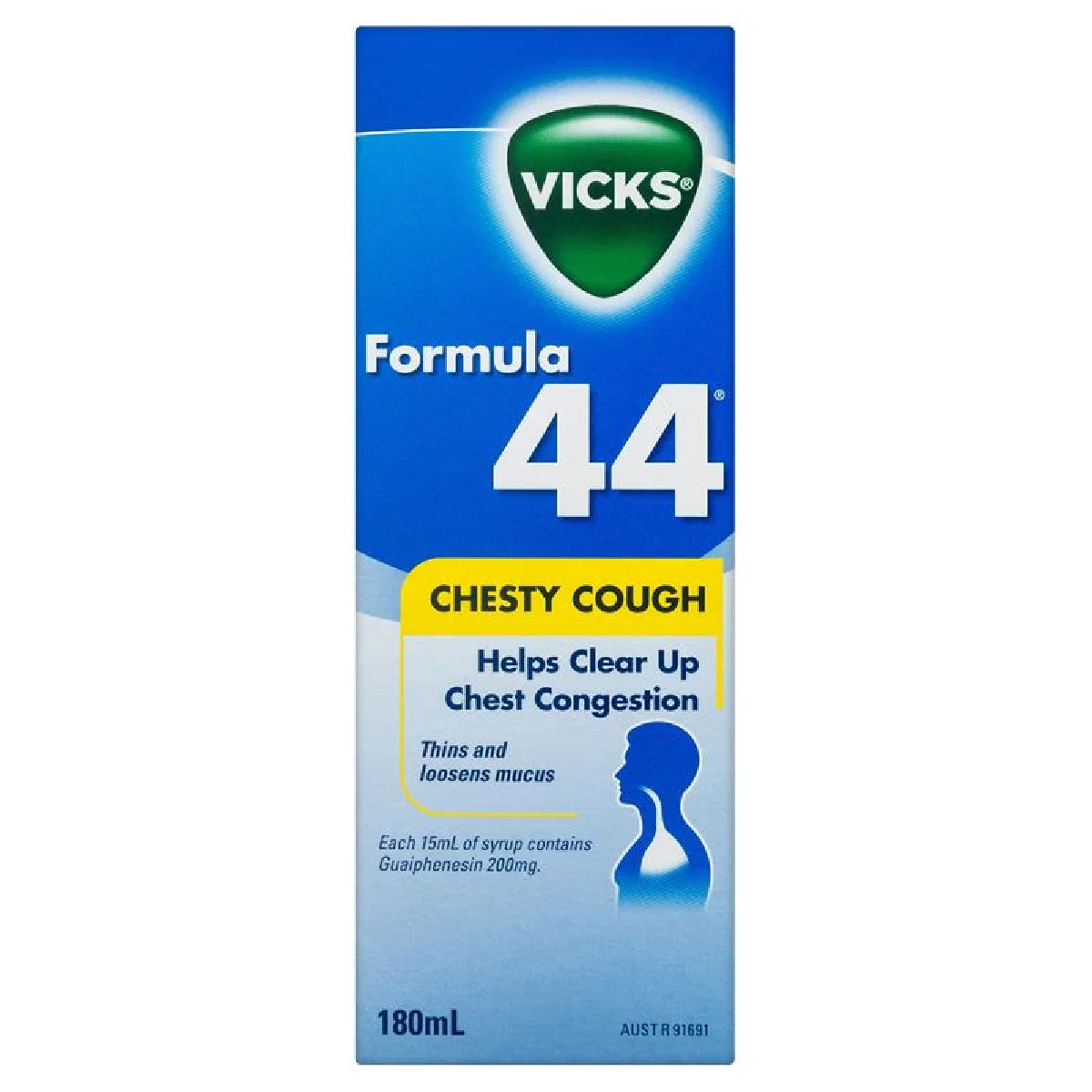 Vicks Formula 44 Chesty Cough  止咳糖浆（祛痰型）180ml